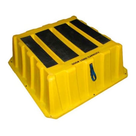 Us Roto Molding 1 Step Plastic Step Stand Large - Yellow 37inW x 37inD x 14inH - NBST-1 YEL